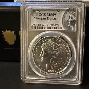 2025 Morgan Silver Dollar MS69 PCGS (Morgan Label)
